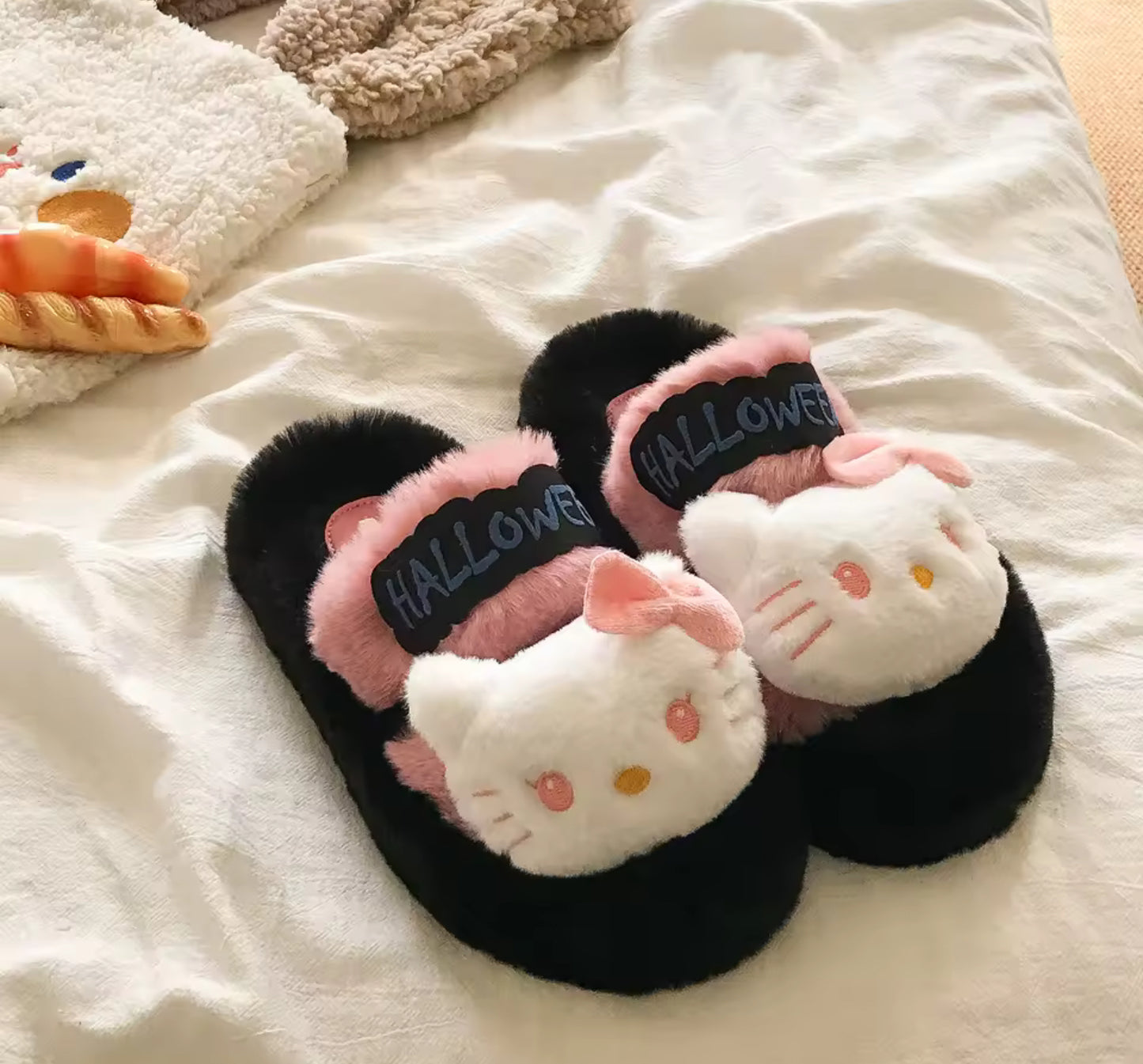 Spooky Kitty Slippers