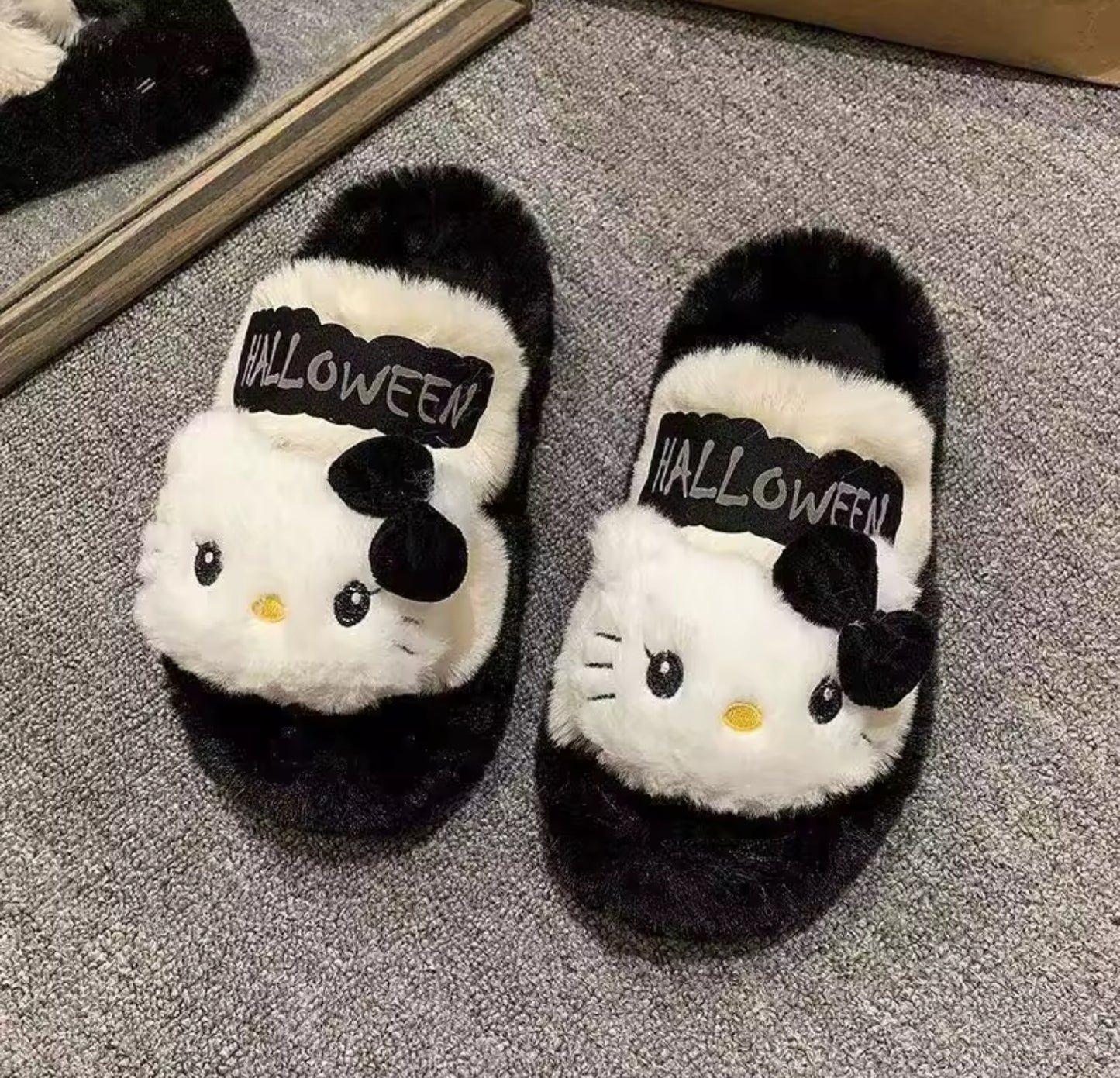 Spooky Kitty Slippers