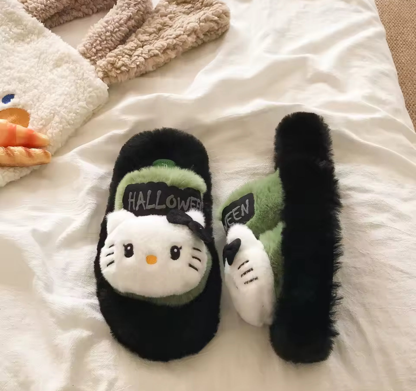 Spooky Kitty Slippers